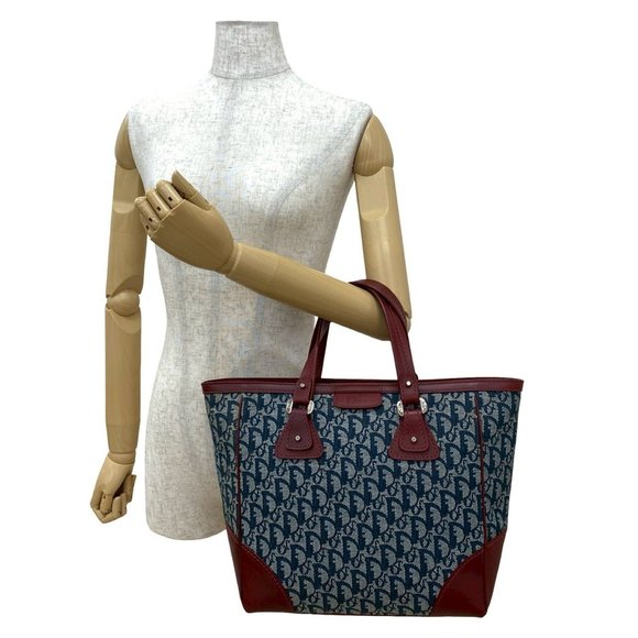 DIOR Blue Leather Tote Bag - Picture 2 of 10